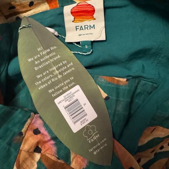 Farm Rio Raining Bananas Mini Dress – NWT – Size Small - Picture 7 of 8